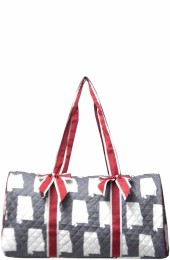 Quilted Duffle Bag-ALM2626/BURG
